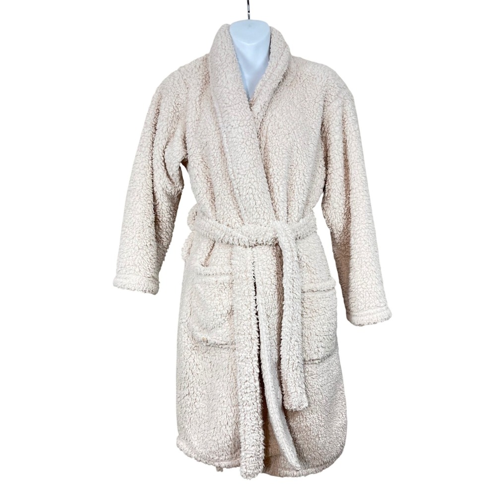 Pottery Barn Teddy Bear Robe in Oatmeal Size Small